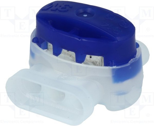 7100166936, Быстрый соединитель, Scotchlok, IDC, 0,5-1,5мм2, синий, 600В