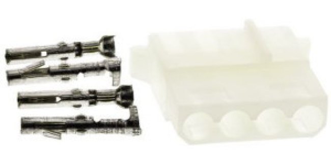 1480 424 163304 2, Commercial MATE-N-LOK Female Connector Housing, 5.08mm Pitch, 4 Way, 1 Row
