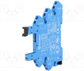 93.51.7.024, Панелька, 6А, Монтаж: DIN, Выводы: самозажимная клемма, -40-70°C