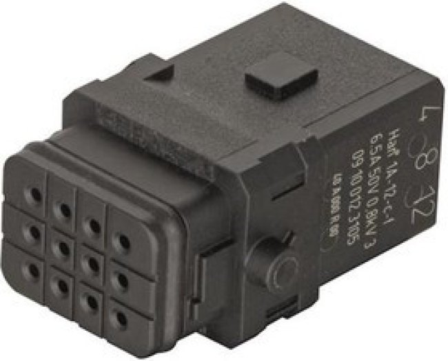 09100123105, Heavy Duty Power Connectors HAN 1A 12P FML CRIMP INSRT FOR LOCK LVR 09100123105, Heavy Duty Power Connectors HAN 1A 12P FML CRIMP INSRT FOR LOCK LVR