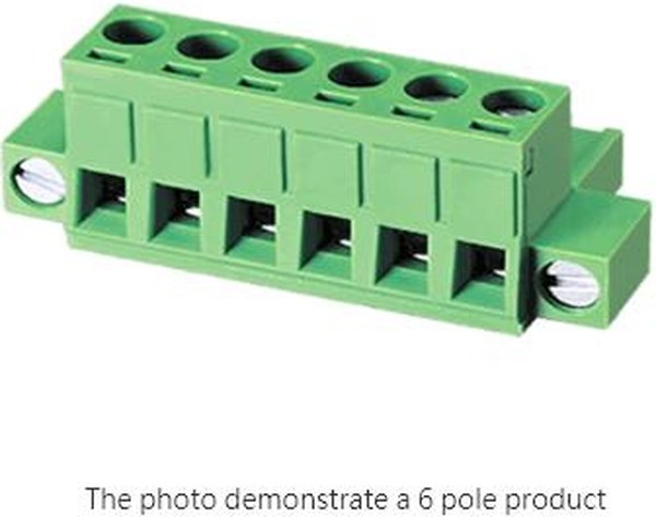 5ESDVM-02P, Винтовой соединительный штекер подключаемый 2 контакт(ов) шаг 5.00 мм 300В 15А
