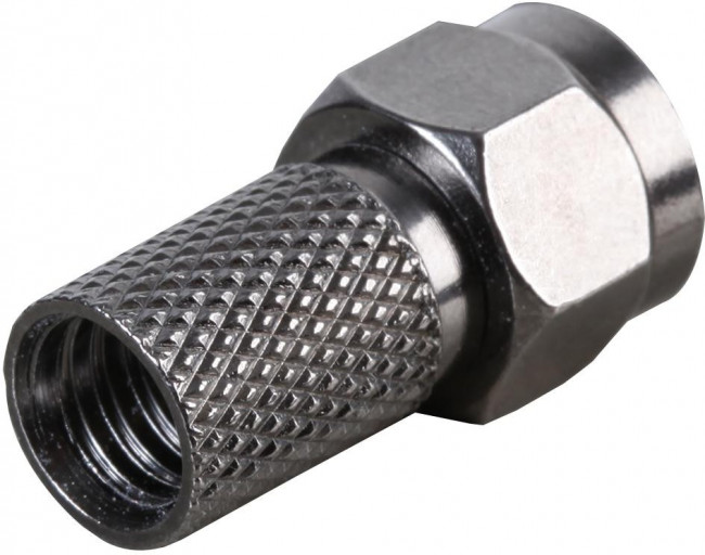 FM02, Разъем РЧ / Коаксиальный, F Коаксиальный, Прямой Штекер, Поворотный, 50 Ом, CT100, Цинк FM02, Разъем РЧ / Коаксиальный, F Коаксиальный, Прямой Штекер, Поворотный, 50 Ом, CT100, Цинк