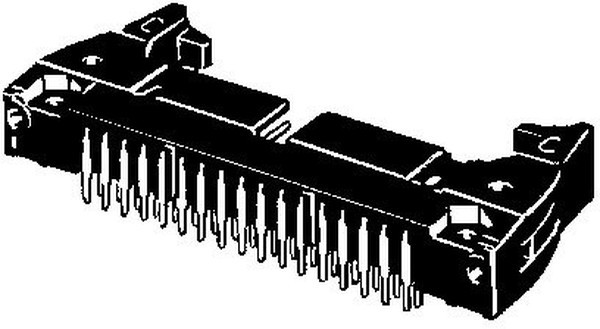 XG4A-1634, Conn Ejector Header PL 16 POS 2.54mm Solder RA Side Entry Thru-Hole