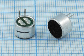 Микрофон электретный 9,7x 6,7, O, 2P, -46, KPCM-G97H67P-66dB