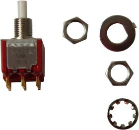 8421SHZGE, Switch Push Button ON Mom 4PDT Round Plunger 1A 120VAC 28VDC 0.4VA Momentary Contact Panel Mount Solder Lug Bulk