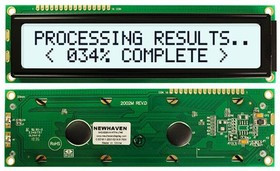 NHD-0220WH-MTFH-JT#E, LCD Character Display Modules &amp; Accessories FSTN(+) 2x20 Transf 146.0 x 43.0
