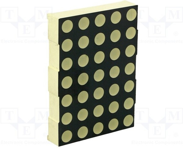 TA20-11GWA, Дисплей: LED, матрица, 5x7, зеленый, 4,7-16мкд, анод, 53x37,65мм