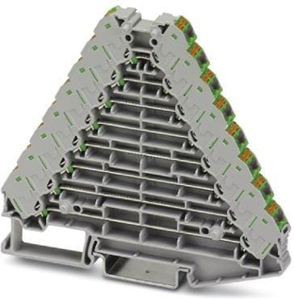 3270232, PTRV Series Grey Non-Fused DIN Rail Terminal, 0.14 2.5mm², Push In Termination