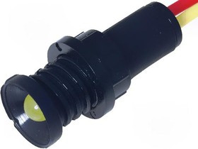 LKM12-24-Y, Индикат.лампа: LED, вогнутый, 12-24ВDC, 12-24ВAC, Отв: d10мм, IP20