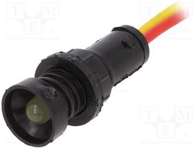 LKM12-24-Y, Индикат.лампа: LED, вогнутый, 12-24ВDC, 12-24ВAC, Отв: d10мм, IP20