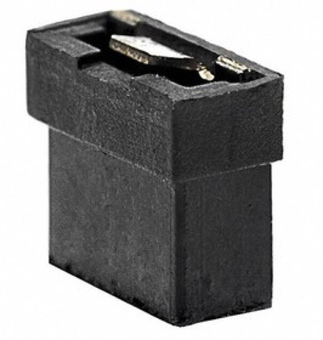 M22-1900005, Headers &amp; Wire Housings JUMPER SOCKET OPEN TOP BLACK GOLD