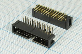 Разъем (IDC) BH-24R вилка, шаг P2.54x2.54, контакты 24P, на плату, угловой, BH-24R