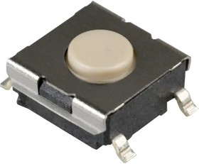 B3FS1002P, Кнопка тактильная 6х6 h=3.1 (2.6мм+толкатель 0.5мм) 1.47N(150гр) 0.05А 24В SMD монтаж