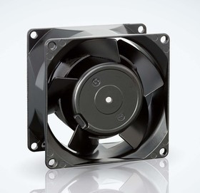 8550N, 8000 N Series Axial Fan Kit, 230 V ac, AC Operation, 50m³/h, 12W, 52mA Max, IP20, 80 x 80 x 38mm