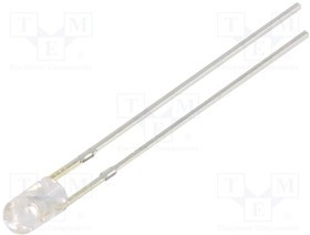 OSB5SA3E31B-12V, LED; 3mm; blue; 1560?2180mcd; 30°; Front: convex; 12V; Pitch: 2.54mm