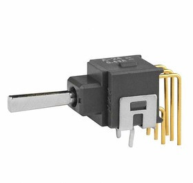A24EH, Toggle Switches ON-ON-ON .394 FLAT RIGHT ANGLE PC .4VA