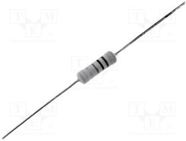 3W-6K8, Резистор: metal oxide, THT, 6,8кОм, 3Вт, ±5%, d5,5x16мм, осевые