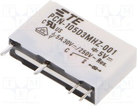 PCN-105D3MHZ.001B, Реле: электромагнитное, SPST-NO, Uобмотки: 5ВDC, 3A/250ВAC, 5A