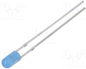 OSB5DL3E34B, LED; 3mm; blue; 30°; Front: convex; 2.8?3.6V; Pitch: 2.54mm