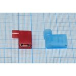 Клемма гнездо угловая 6,4x0,8, сечение кабеля 1,5-2,5кв.мм, Cu луженая, нейлон синий; №9406 клемма г Клемма гнездо угловая 6,4x0,8, сечение кабеля 1,5-2,5кв.мм, Cu луженая, нейлон синий; №9406 клемма г