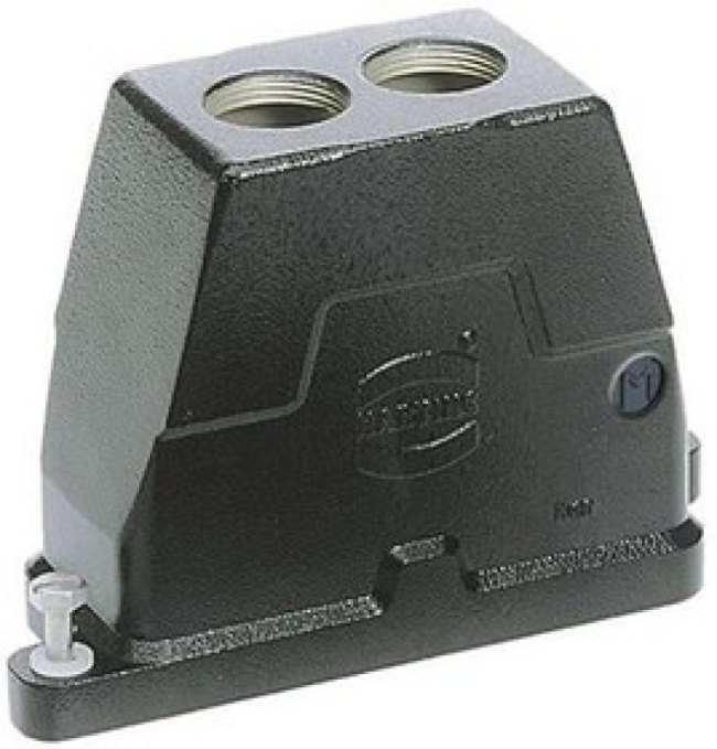 19400100430, Heavy Duty Power Connectors METAL HOOD HAN 10B SCW LCK