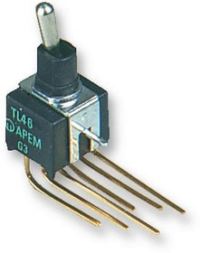TL49WW050, Рычажный переключатель, Вкл.-Выкл.-Вкл., DPDT, Без Подсветки, Серия TL, Сквозное Отверстие