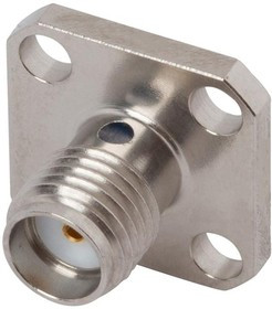 SF2950-6081, RF Connectors / Coaxial Connectors SMA F FlangMountConn 4 Hole Solder Pot