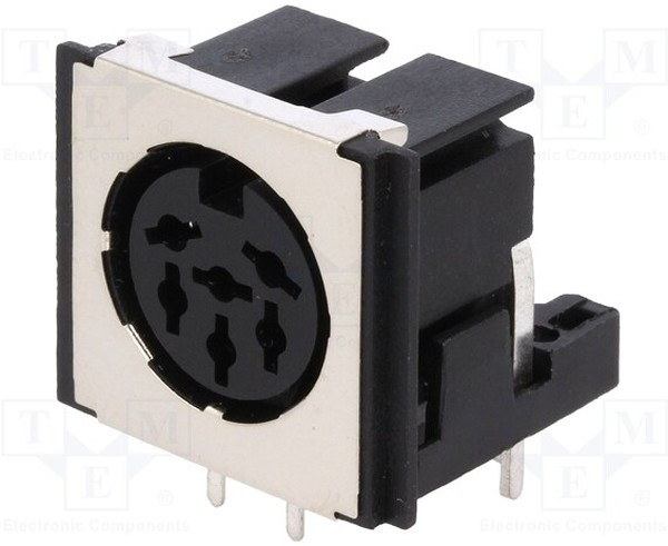 FM6726, Гнездо; DIN; "мама"; экранированный; PIN: 6; Конф: 240°; угловой