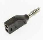 BU-16-0, Black Male Banana Plug Solder 1kV