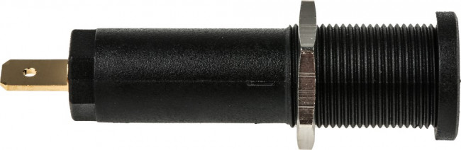 66.9427-21, Black Female Banana Socket, 4 mm Connector, Tab Termination, 10A, 1000V, Gold Plating