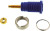972354102, Blue Female Banana Socket, 4 mm Connector, Solder Termination, 32A, 1000V ac/dc, Gold