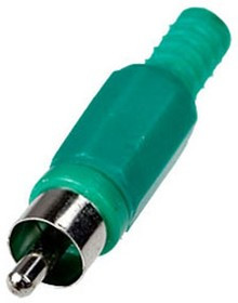 1-200 GR (RP-405), штекер RCA пластик на кабель зеленый