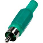 1-200 GR (RP-405), штекер RCA пластик на кабель зеленый