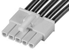 215322-1051, Rectangular Cable Assemblies MINIFIT JR SR M-M 5CKT 150MM Sn