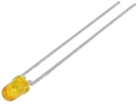HLMP-1421, LED; 3mm; yellow; 9.2?15mcd; 45°; Front: convex; 2?2.4V