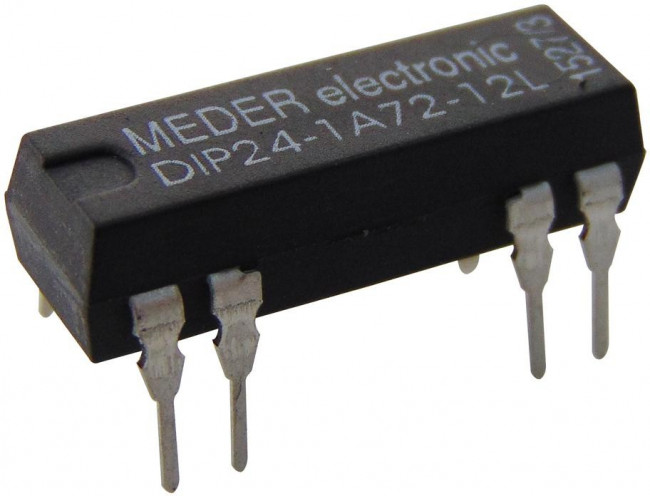 DIP24-1A72-12L, Реле: герконовое, SPST-NO, Uобмотки: 24ВDC, 1А, макс.200ВDC, 290мВт