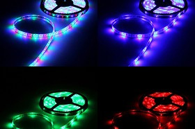 Светодиодная лента 12В, мульти, 4,8 Вт/м, SMD3528, IP68, 10x4