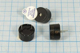 Зуммер магнитоэлектрический с генератором, размер 12x 8, напряжение 3В, частота 2.3кГц, контакты 2P7