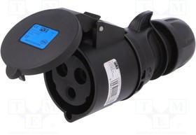 223-6X, Разъем: питания AC; вилка; "мама"; 32А; 230ВAC; IP44; Конф: 2P+PE
