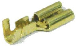 Клемма гнездо 4,8x0,8, латунь, защелка