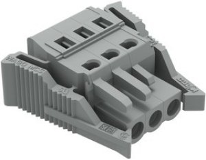 231-103/037-000, 3-контакт. розетка, шаг 5 мм, бок. защелки, серая 231-103/037-000, 3-контакт. розетка, шаг 5 мм, бок. защелки, серая
