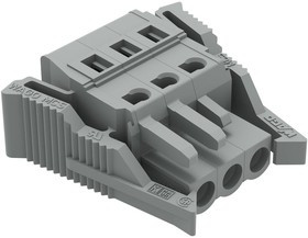 231-103/037-000, 3-контакт. розетка, шаг 5 мм, бок. защелки, серая 231-103/037-000, 3-контакт. розетка, шаг 5 мм, бок. защелки, серая