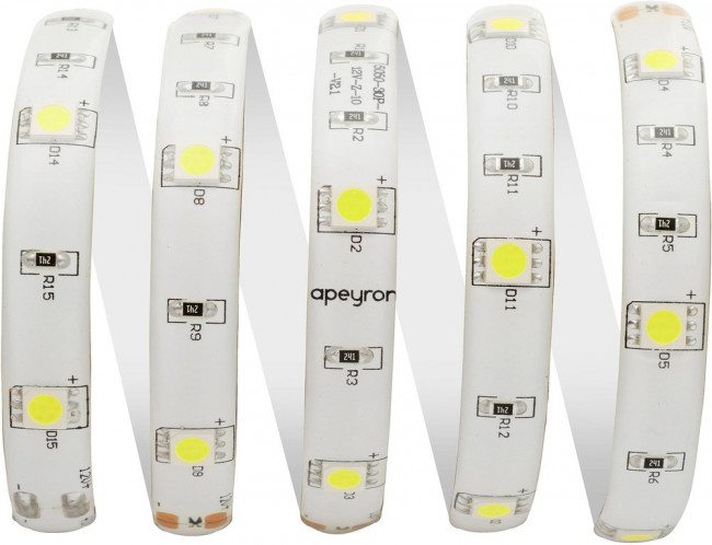 00-39 Светодиодная лента 12В, 7,2Вт/м, smd5050, 30д/м, IP65, 360Лм/м, подложка 10мм, 5м, 6500К. 00-39 Светодиодная лента 12В, 7,2Вт/м, smd5050, 30д/м, IP65, 360Лм/м, подложка 10мм, 5м, 6500К.
