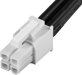215327-1043, Rectangular Cable Assemblies MINIFIT JR DR P-P 4CKT 600MM Sn