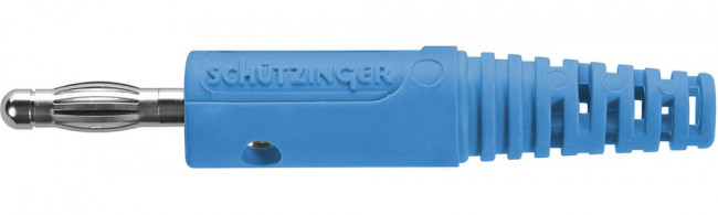 FK8L-BL, Вилка, "банан" 4мм, 32А, 33ВAC, 70ВDC, синий, Диам.кабеля макс: 4мм