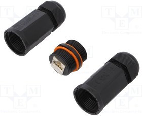 LOG-NP0081, Гнездо, соединитель, Кат: 6a, экранированный, Конф: 8p8c, IP67