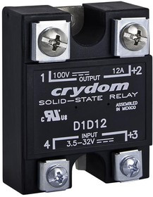 D1D80, Solid State Relays - Industrial Mount PM IP00 SSR 100VDC /80A,3.5-32VDC In D1D80, Solid State Relays - Industrial Mount PM IP00 SSR 100VDC /80A,3.5-32VDC In