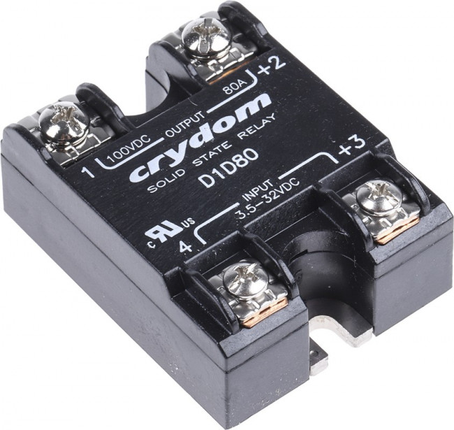 D1D80, Solid State Relays - Industrial Mount PM IP00 SSR 100VDC /80A,3.5-32VDC In D1D80, Solid State Relays - Industrial Mount PM IP00 SSR 100VDC /80A,3.5-32VDC In