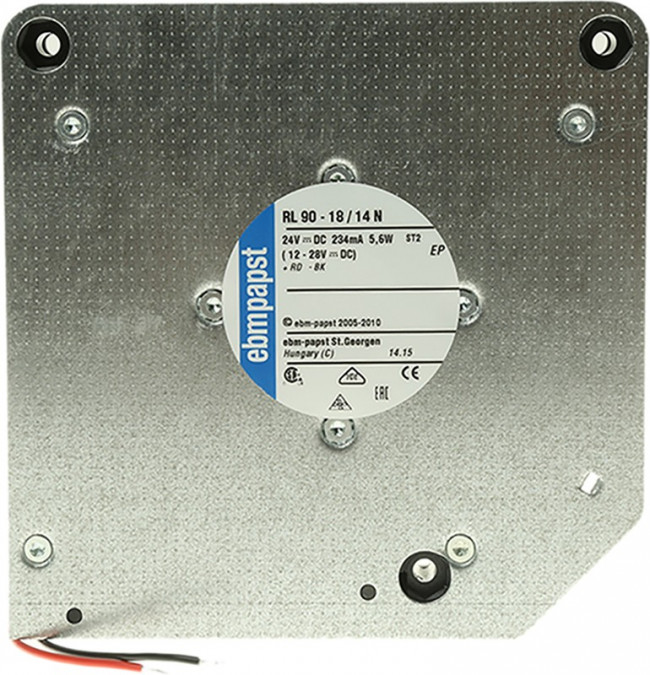 RL90-18/14N, RL 90 N Series Centrifugal Fan, 24 V dc, 40m³/h, DC Operation, 120.6 x 120.6 x 37.3mm