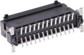 063209 / 063209-E, SMC Series Straight Surface Mount PCB Header, 26 Contact(s), 1.27mm Pitch, 2 Row(s), Shrouded